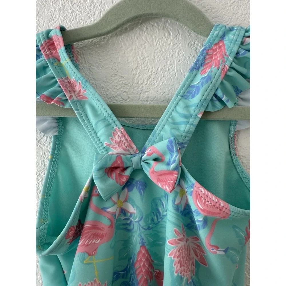 Tommy Bahama girls swimming suit flamingo floral Size 3